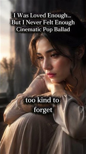 I Was Loved Enough… But I Never Felt Enough | Cinematic Pop Ballad