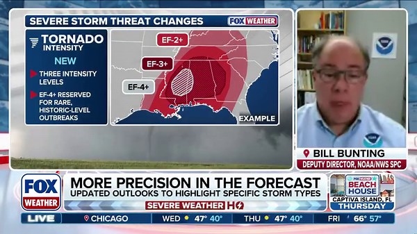 NOAA Storm Prediction Center refines severe weather outlook