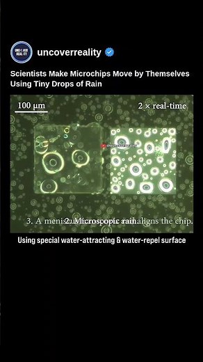 Breakthrough: Scientists Make Microchips Move By Themselves Using Tiny Drops Of Rain #tech #shorts