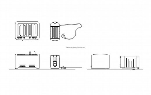 Bread Toaster - Free CAD Drawings