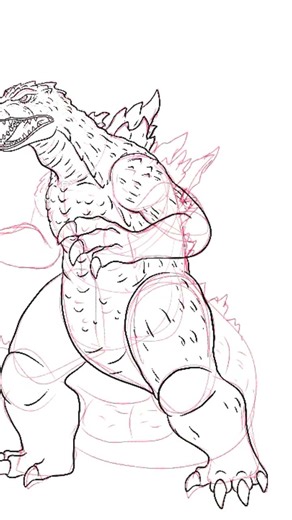 Godzilla 2000 speed paint #godzilla #kingmonster #kaiju