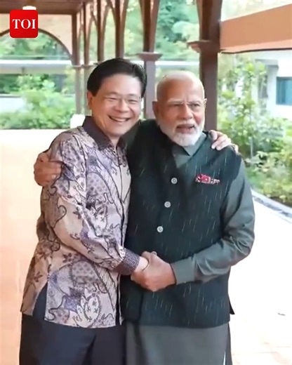12K views · 111 reactions | #WATCH | Prime Minister #NarendraModi meets the Prime Minister of #Singapore, Lawrence Wong | The Times of India | Facebook