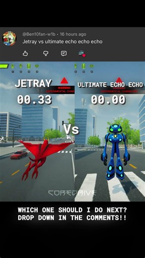 Jetray Vs Ultimate Echo Echo🔥 Which one next?? #ben10 #ben10omniverse #ben10alienforce