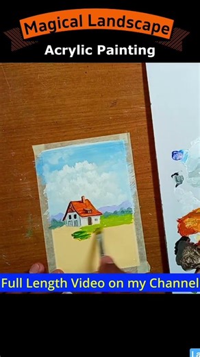 Magical landscape Acrylic painting #shorts