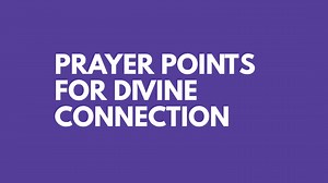 30 Prayer Points For Divine Connection -