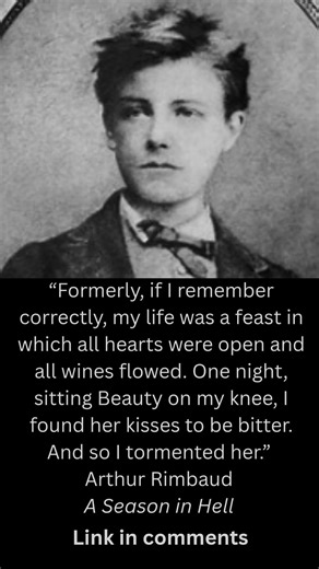 An amazing quote from Rimbaud #literaryquotes #rimbaud