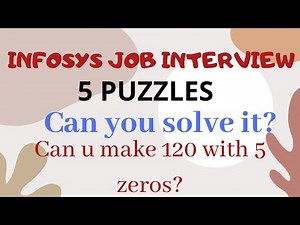 INFOSYS INTERVIEW PUZZLES||JOB INTERVIEW PUZZLES|QUESTIONS AND ANSWERS||PUZZLES AND SOLUTIONS