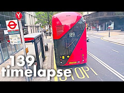 139 LONDON BUS ROUTE JOURNEY! Timelapse tour from Waterloo to Golders Green