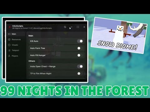 ❄️ 99 NIGHTS IN THE FOREST SNOW BIOME SCRIPT (2025) | Auto Farm, Ice Boss ESP, No Freeze, Keyless