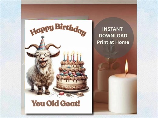 Happy Birthday You Old Goat Printable Card Funny Birthday Card for Friends Spouses and Anyone With a Great Sense of Humor - Etsy