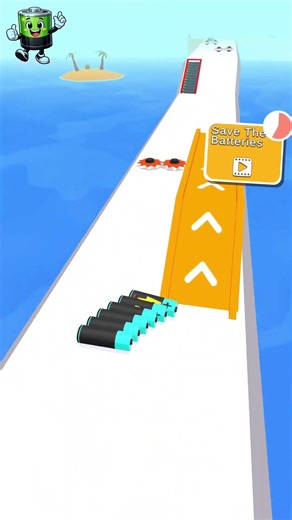 Battery Charged Run Fun Game #32 #batteryrun3d #battery #shorts