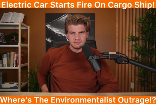116K views · 6K reactions | A massive cargo ship hauling 3000 vehicles is on the verge of sinking in a "one of the world's most important migratory bird habitats" after an electric car caught fire. If this was caused by oil, you and I know how loud the outrage would be. If you'd like to support me (Thank you so so much!!) to help me make more videos like this, click here! https://donorbox.org/support-us-158 #ship #car #oil | Tanner Hnidey | Facebook