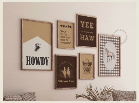 Western Wall Art Set Coastal Cowgirl Bedroom Decor Tan Vintage Country Prints Trendy Retro Dorm Poster Girly Wild West Cowboy Printables - Etsy