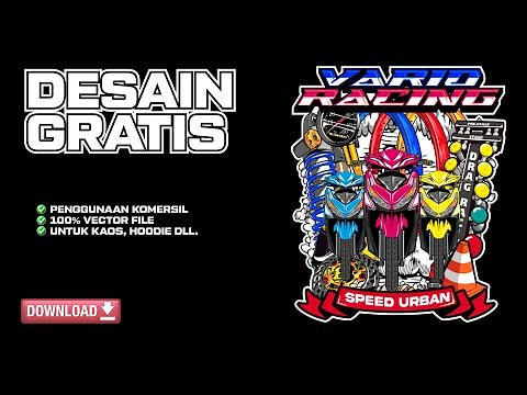 Vector Motor Vario Racing Speed Urban [Free Vector File] - Tutorial corelDRAW