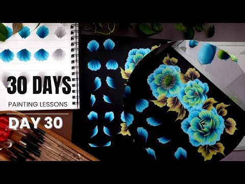 Paint With Me Flowers | Acrylic Painting | Day 30 Lesson