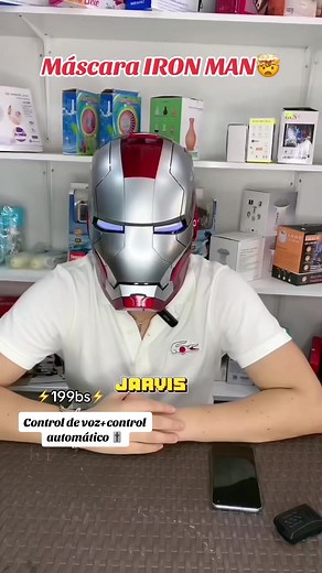 Casco de Iron Man con Control de Voz y Automático
