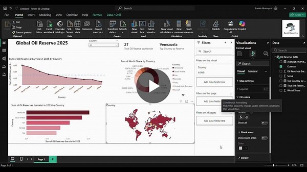 Power BI Tutorial: Visualizing Global Oil Reserves with DAX | Earth Detective posted on the topic | LinkedIn