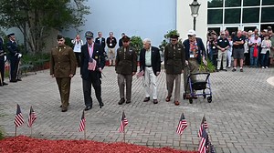 Opening Ceremony for Flags of the Fallen concludes with three WWII veterans placing the last flags. | National Museum of the Mighty Eighth Air Force