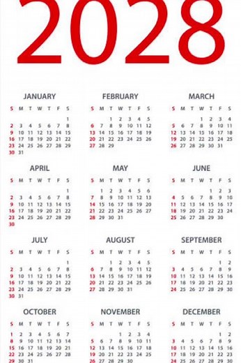 2028 Calendar✅ 2028 Calendar (Single Months): #2028 #2028