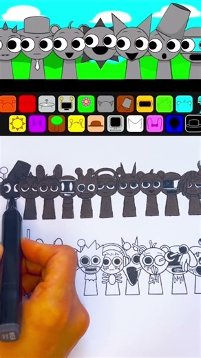 Sprunki Coloring Pages #sprunki #coloring #incrediboxsprunki #draw #youtube