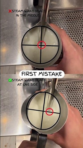 Latte Art: 2 Milk Steaming Common Mistake #shorts #ltteart #turorial