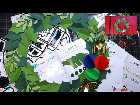 Diamond Press 12" Paper Wreath Stamps and Dies Kit Review Tutorial! Wreaths for the Whole Year!