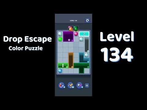 Drop Escape Level 134 Walkthrough 🟡🧩 | Color Puzzle Game Guide | Go Answer