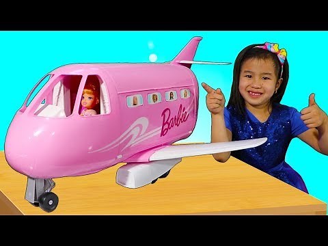 Jannie Pretend Play with Barbie Toy Plane