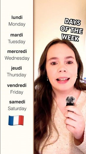 🇫🇷 Learn the FRENCH DAYS OF THE WEEK in 20 Seconds! #frenchforbeginners #learnfrench