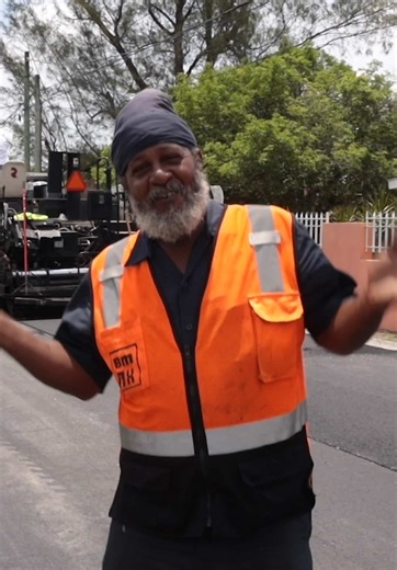 Completed Road Paving on Major Road in The Bahamas