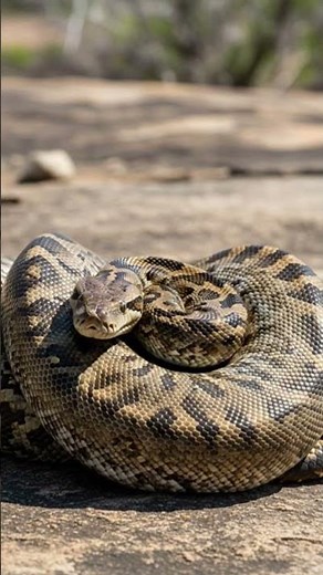 African Rock Python Natural Habitat View