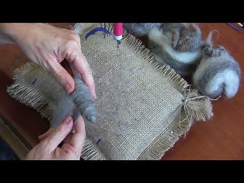 Needle Felted Sleepy Squirrel