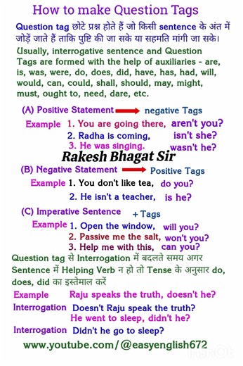 How to make Question Tags