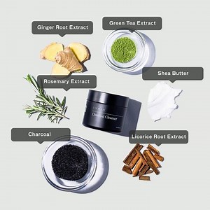 𝗗𝗲𝗰𝗼𝗱𝗶𝗻𝗴 𝘁𝗵𝗲 𝗶𝗻𝗴𝗿𝗲𝗱𝗶𝗲𝗻𝘁𝘀 𝗶𝗻 𝗼𝘂𝗿 𝗖𝗵𝗮𝗿𝗰𝗼𝗮𝗹 𝗖𝗹𝗲𝗮𝗻𝘀𝗲𝗿: 𝗚𝗶𝗻𝗴𝗲𝗿 𝗥𝗼𝗼𝘁 𝗘𝘅𝘁𝗿𝗮𝗰𝘁: Helps fight skin-aging free radicals while balancing skin tone with hyper-effective antioxidants. 𝗦𝗵𝗲𝗮 𝗕𝘂𝘁𝘁𝗲𝗿: A softening agent high in fatty acids and vitamins with damage repair properties. 𝗚𝗿𝗲𝗲𝗻 𝗧𝗲𝗮 𝗘𝘅𝘁𝗿𝗮𝗰𝘁: Helps soothe skin and calm irritation due to the presence of potent antioxidants. 𝗥𝗼𝘀𝗲𝗺𝗮𝗿𝘆 𝗘𝘅𝘁𝗿𝗮𝗰𝘁: Gently cleans im