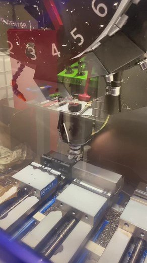 A full minute video of one of our high speed feed mills! #madeinamerica #americanmade #cnc #cncmachining #cncmilling #enginerring #milling