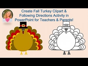 How to Create Turkey Clipart in PowerPoint (Fall Thanksgiving Tutorial)
