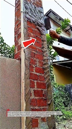 Fast Cement Application Trick | Pro Mason Wall Plaster Technique