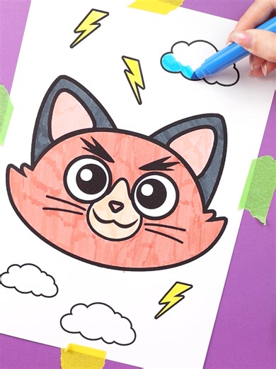 Boss might be a little bit of a troublemaker, but with the right colors, he looks... pawsome! 🎨✨ Watch how he transforms before our eyes! 🖍️🌈 #44Cats #coloring #boss