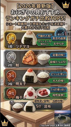【2026年最新】結局どれが一番美味い？おにぎりの具人気ランキングTOP5