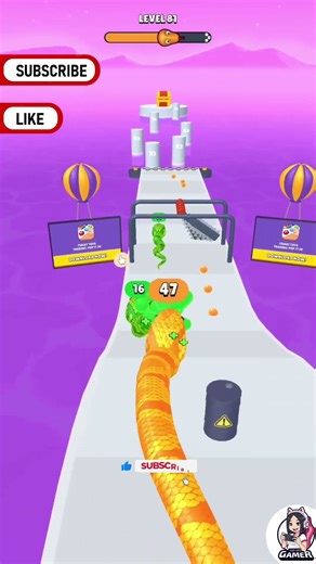 Snake Run Race Level 81 gameplay 🤣 funny moments #funny #gaming #shortvideo #viral