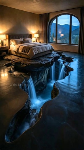 Weird Designs on Instagram: "Wonderful epoxy waterfall bed #interiordesign #homedesign #flooring #epicdesign"