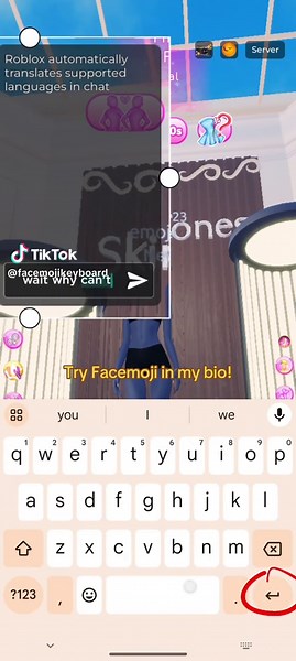 Solucionar problemas de mensajería en Roblox con Facemoji