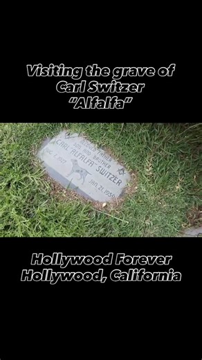 This is the grave of Carl Switzer best known as Alfalfa at Hollywood forever cemetery in Los Angeles, California #famousgraves #hollywood #celebritygraves #cemetery | Freyzel Productions