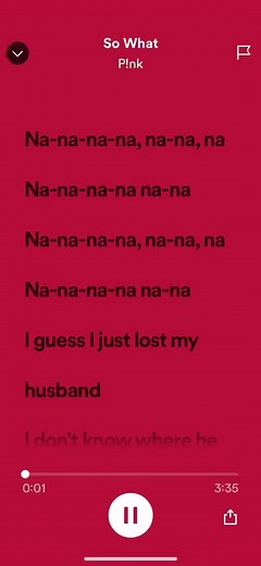 so what - pink/p!nk 😻 #fyp #foryou #foryoupage #speedsounds #songlyrics