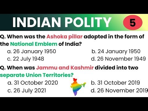 Indian Polity | Part 5 | General Knowledge for Competitive Exams | High Scoring GK Questions
