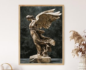 Winged Victory of Samothrace Art Print: Hellenistic Greek Sculpture Wall Decor - Etsy