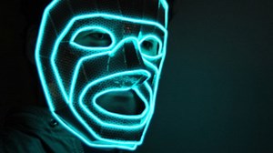Audio reactive Daft Punk mask