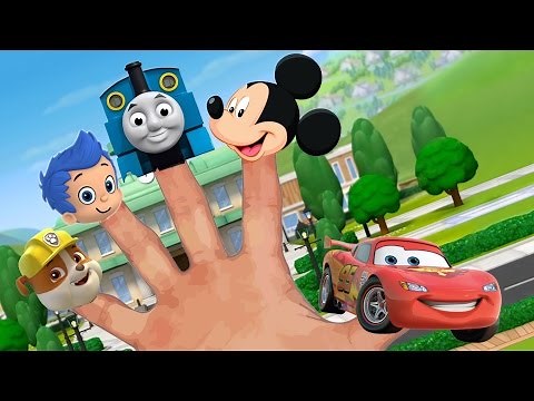 Thomas and Friends Paw Patrol Disney Cars Mickey Mouse B Guppies Finger Family Nursery Rhyme Song