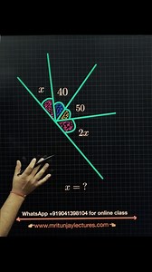 How can find angle -#angle #parallellines #geometry #maths #basics #fundamentals #math #fbreelsvideo #sharingiscaring #satmath #satexam #SATPrep #mathtutorial #LETEXAM #boardexams #mritunjaylectures | Mritunjay Lectures