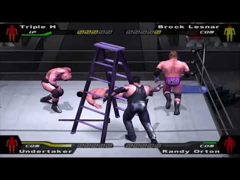 WWE HCTP – Insane Ladder Match | Triple H Crowned Winner vs Brock, Taker & Orton